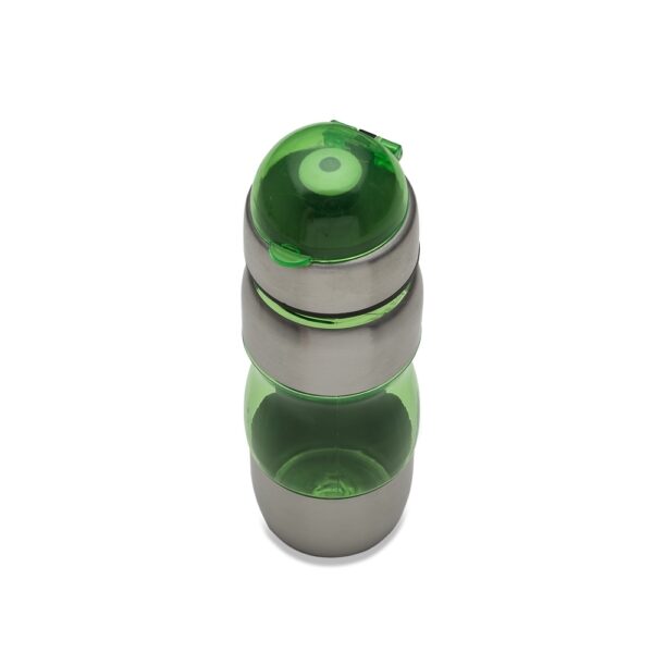 Brinde squeeze plástico metal verde gravação UV digital