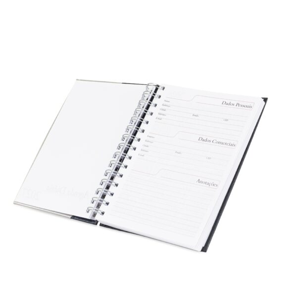 Agenda Personalizada Wire-O Cor Metalizada