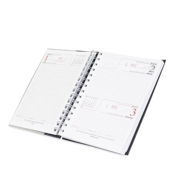 Agenda Personalizada Wire-O Cor Metalizada