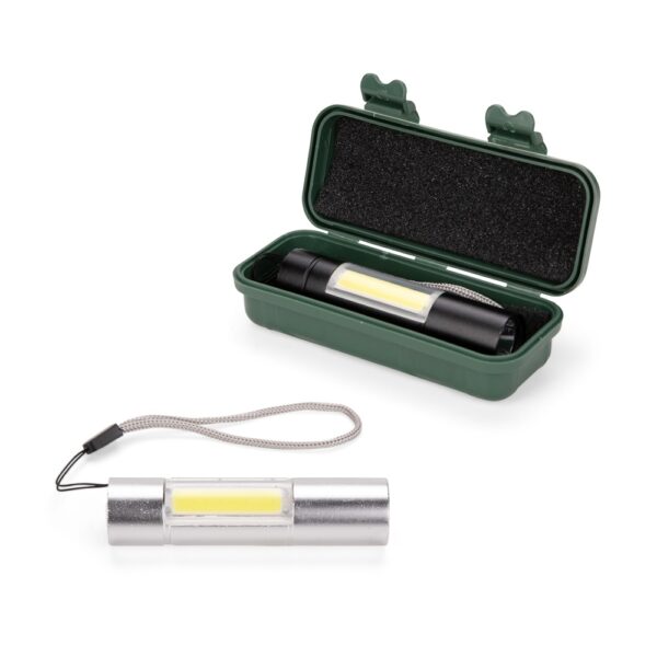Kit Ferramentas Personalizado Lanterna Portátil Prata e Preta