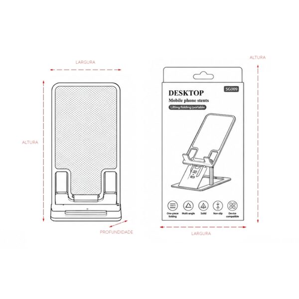 Acessórios para Celular Personalizados Suporte Alumínio - Detalhe 9