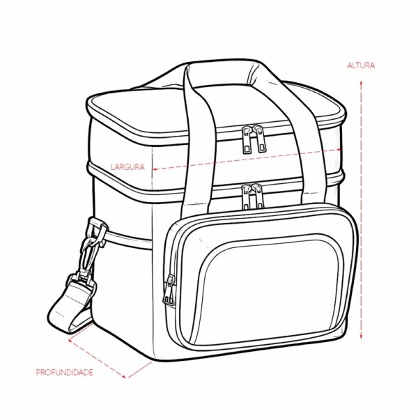 Bolsa Térmica Personalizada Dupla 12L - Detalhe 6