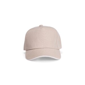 Boné Personalizado Poliéster Aba Curva BEGE