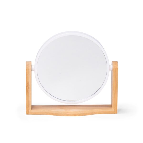 Brinde Feminino Espelho Mesa Bambu BRANCO