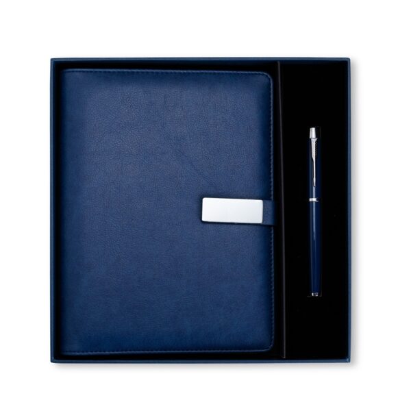 Caderno Personalizado Kit Executivo Peças Azul