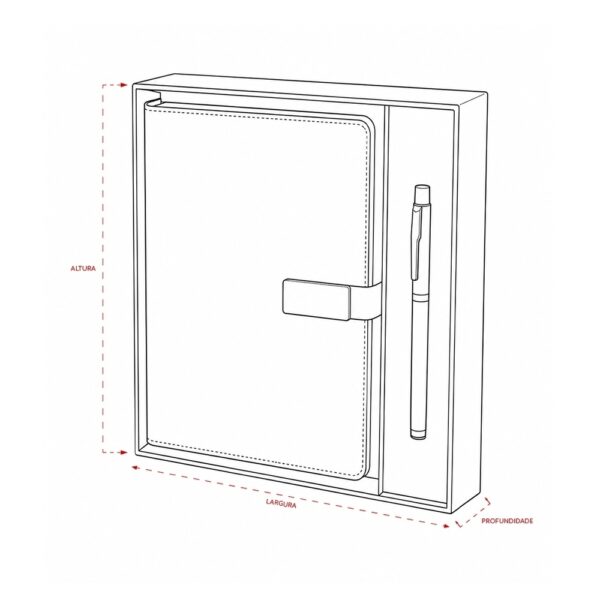 Caderno Personalizado Kit Executivo Peças Detalhe