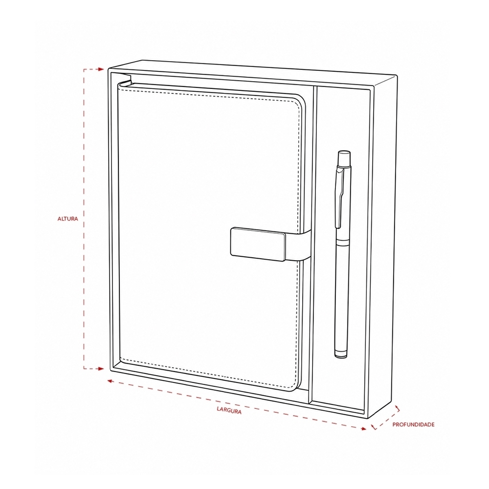 - Huble Brindes Corporativos Caderno Personalizado Kit Executivo Peças - Imagem 14