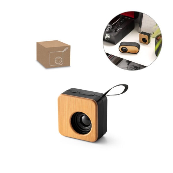 Caixa de Som Personalizado Reciclado Bambu - Foto 1