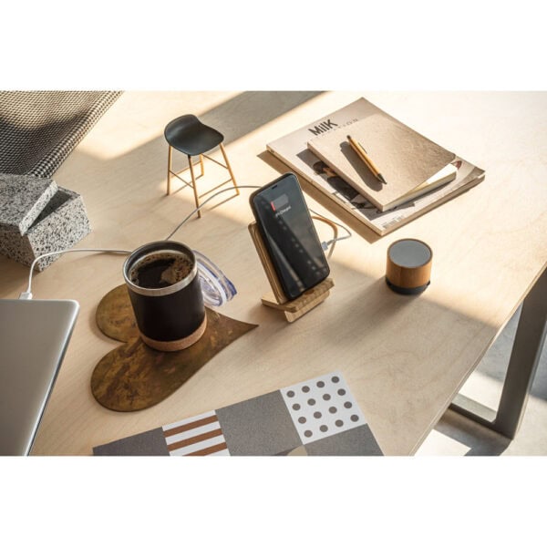 Caixa de Som Personalizado Reciclado Bambu - Foto 4