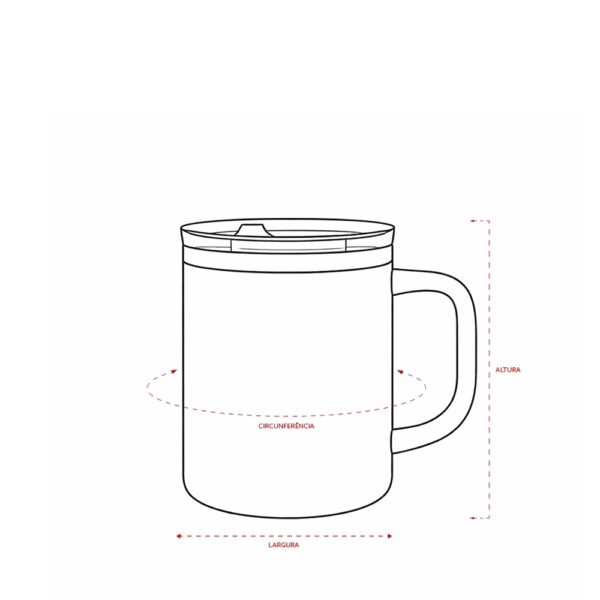 Caneca Personalizada Parede Dupla 450ml - Detalhe 7