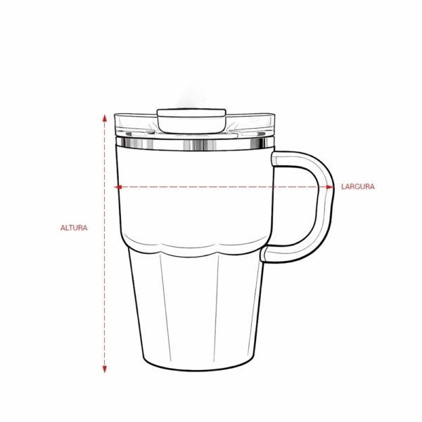 Caneca Personalizada Parede Dupla 550ml - Detalhe 6