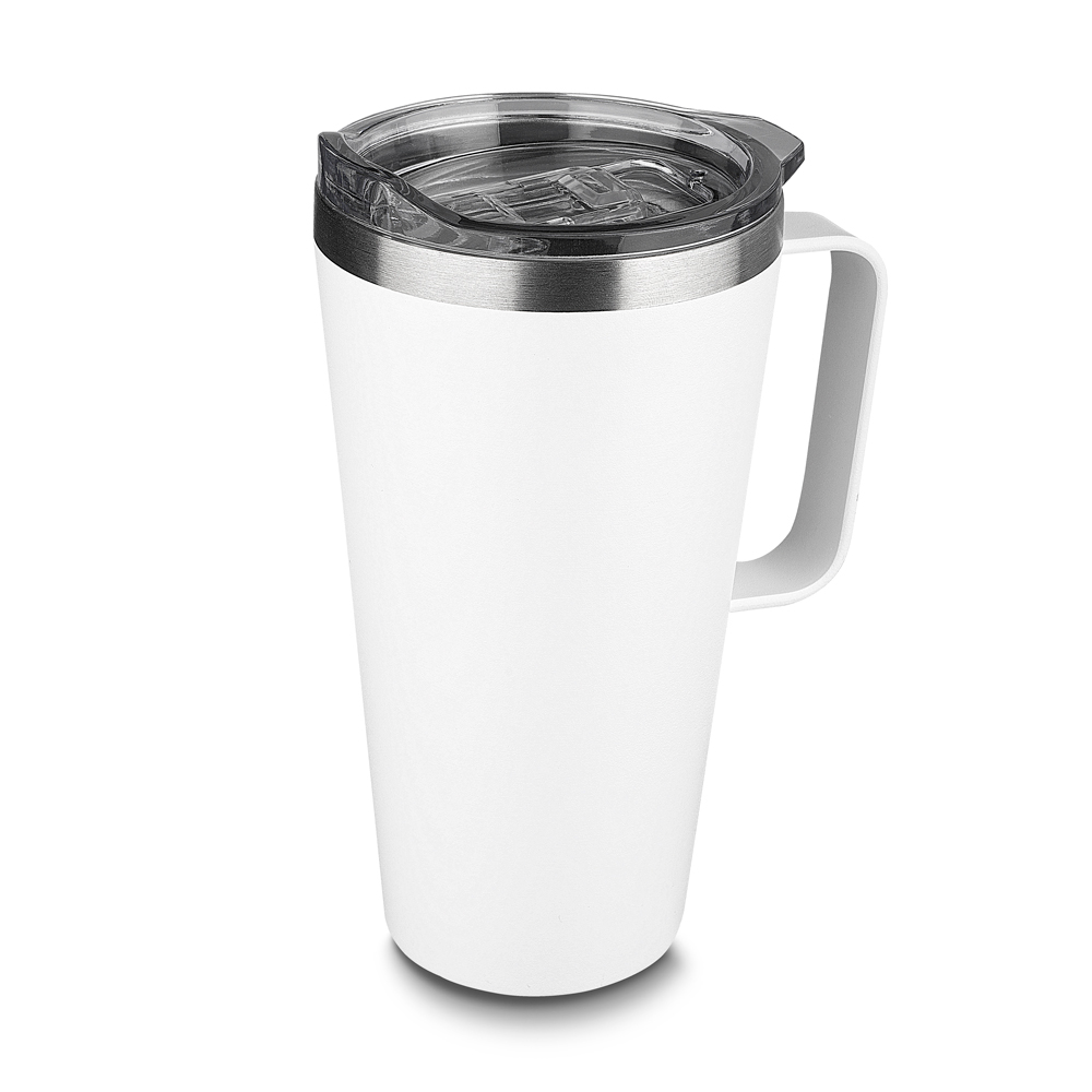 - Huble Brindes Corporativos Caneca Térmica Personalizada Aço Inox Branco