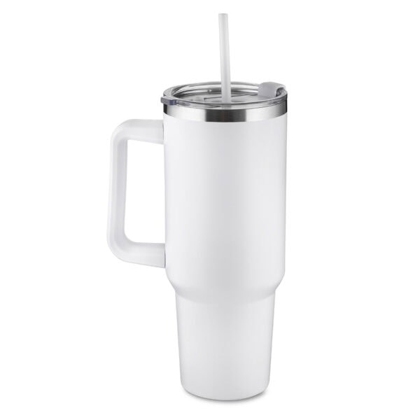 Caneca Térmica Personalizada Aço Inox Branco