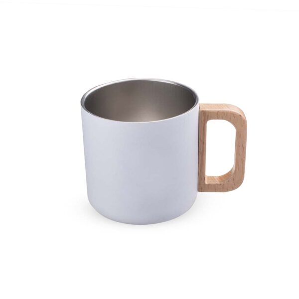 Caneca Térmica Personalizada Com Alça Em Madeira - Foto 2