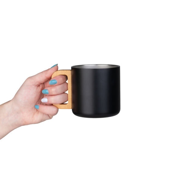 Caneca Térmica Personalizada Com Alça Em Madeira - Foto 4