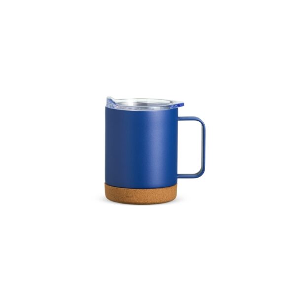 Caneca Térmica Personalizada Com Cortiça De 400ml AZUL