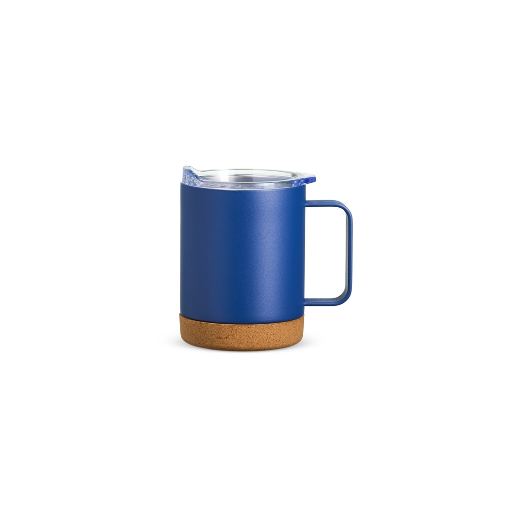 - Huble Brindes Corporativos Caneca Térmica Personalizada Com Cortiça De 400ml AZUL