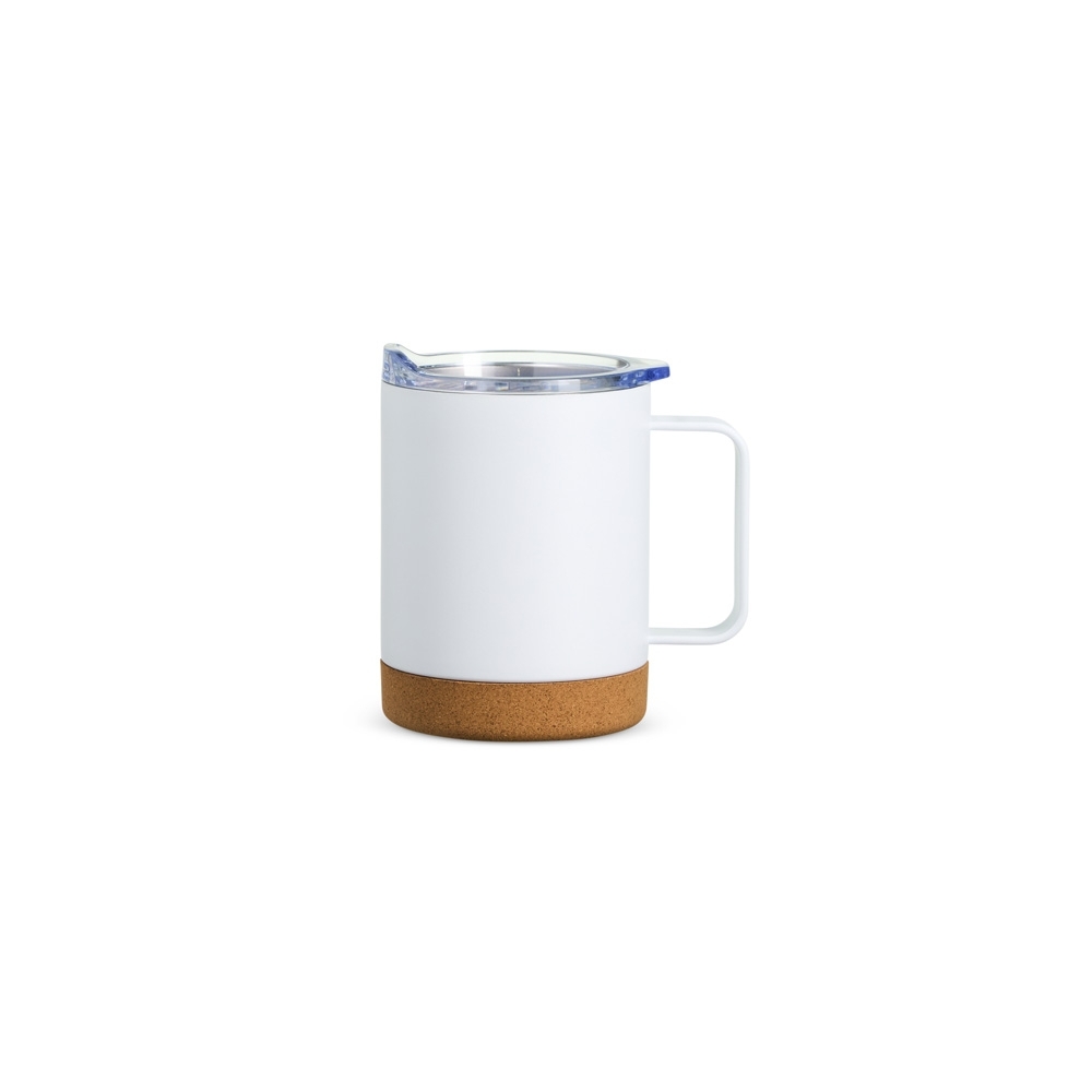 - Huble Brindes Corporativos Caneca Térmica Personalizada Com Cortiça De 400ml BRANCO