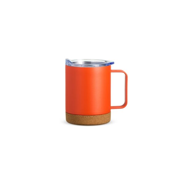Caneca Térmica Personalizada Com Cortiça De 400ml LARANJA
