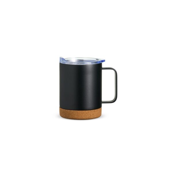 Caneca Térmica Personalizada Com Cortiça De 400ml PRETO