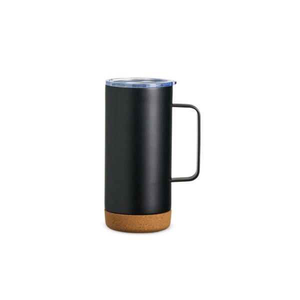 Caneca Térmica Personalizada Com Cortiça De 500ml PRETO