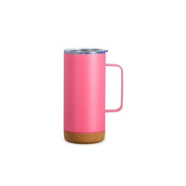 Caneca Térmica Personalizada Com Cortiça De 500ml ROSA