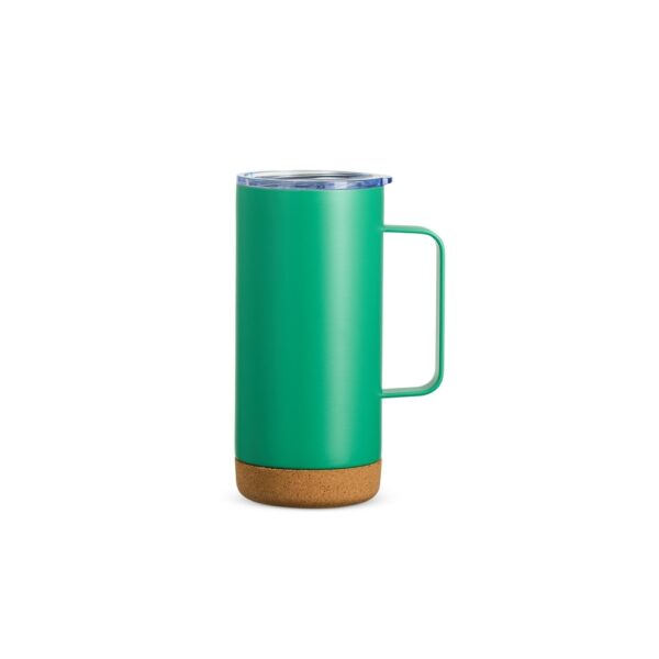 Caneca Térmica Personalizada Com Cortiça De 500ml VERDE