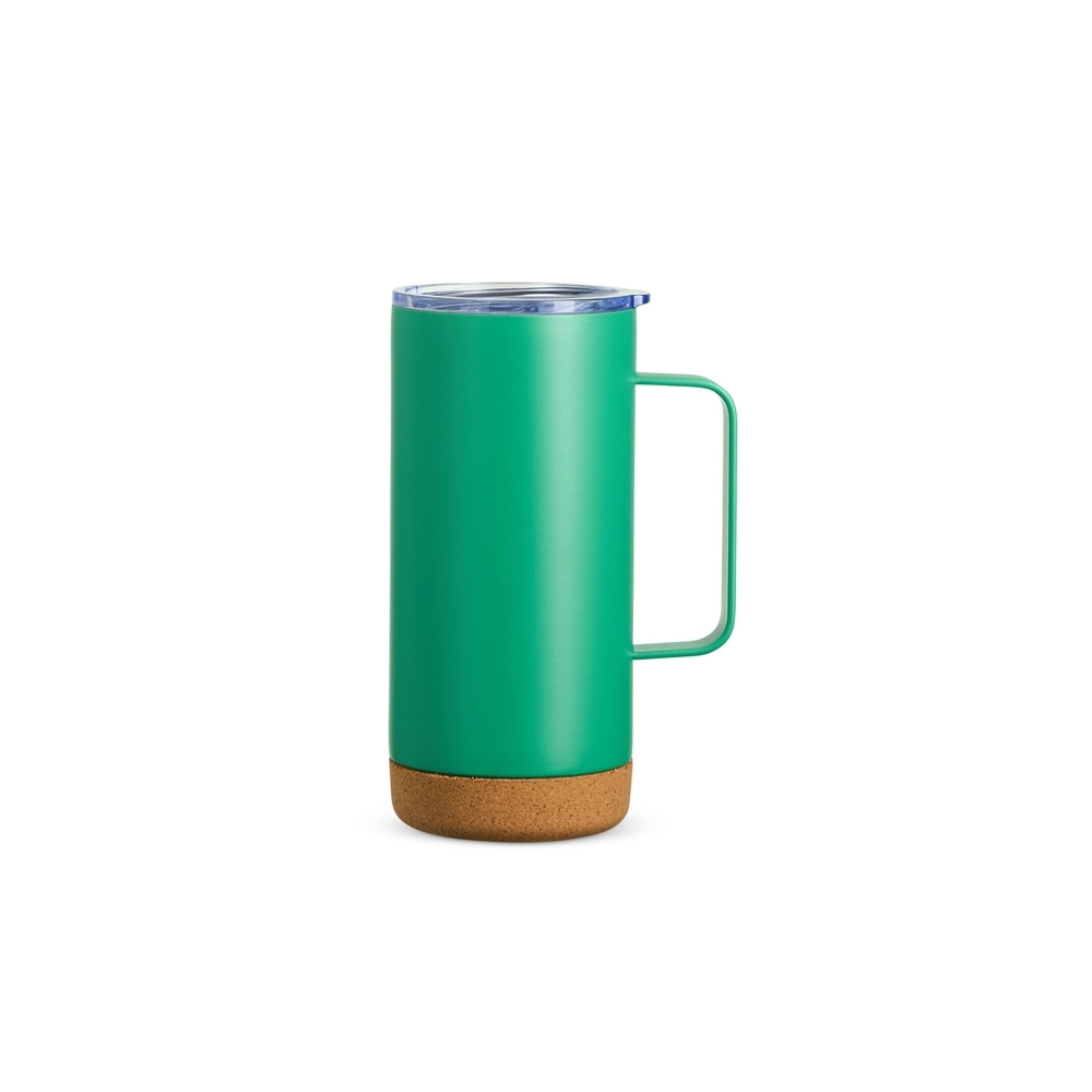 - Huble Brindes Corporativos Caneca Térmica Personalizada Com Cortiça De 500ml VERDE