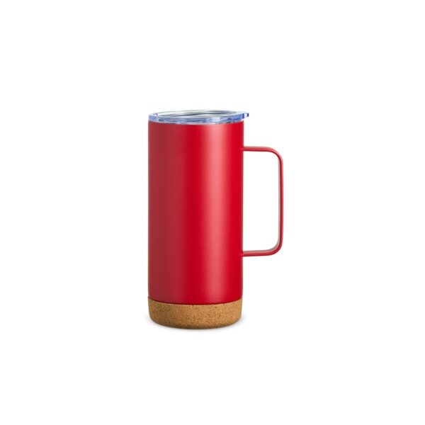 Caneca Térmica Personalizada Com Cortiça De 500ml VERMELHO