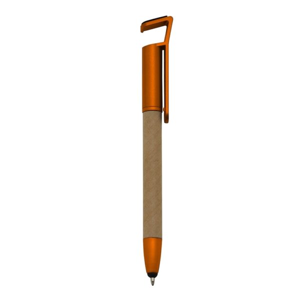 Caneta Ecológica Personalizada Base P/ Celular LARANJA