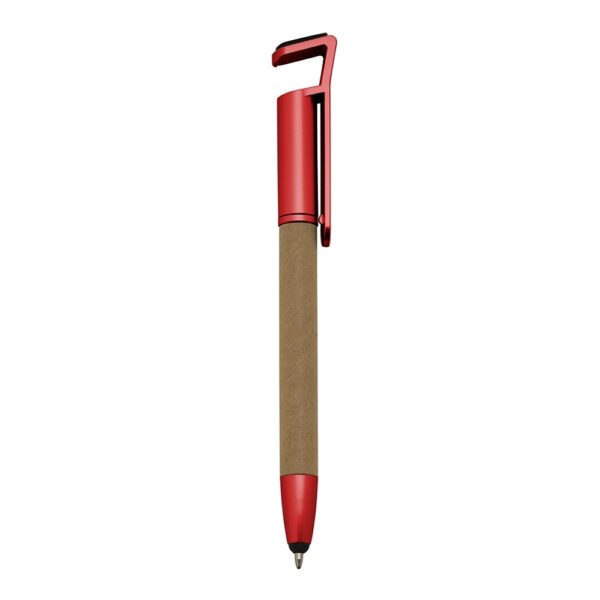 Caneta Ecológica Personalizada Base P/ Celular VERMELHO