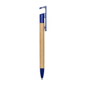 Caneta Ecológica Personalizada C/ Suporte P/ Celular AZUL