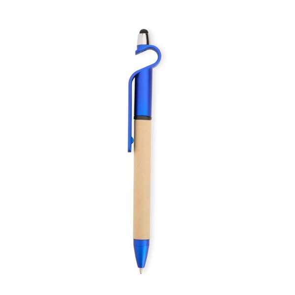 Caneta Ecológica Personalizada Touch Com Suporte AZUL
