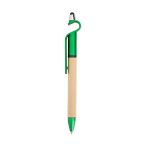 Caneta Ecológica Personalizada Touch Com Suporte VERDE