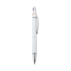 Caneta Metal Personalizada Touch Antiestresse BRANCO