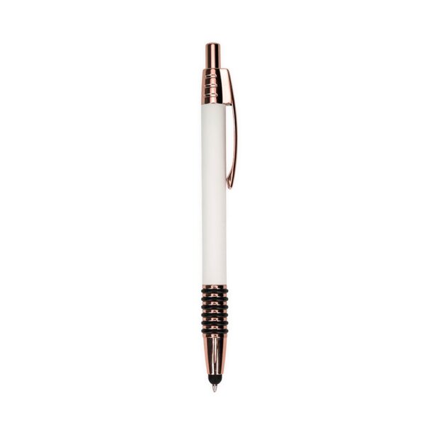 Caneta Metal Personalizada Touch BRANCO