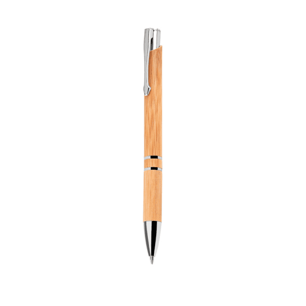 Caneta Personalizada Bambu - Foto 1
