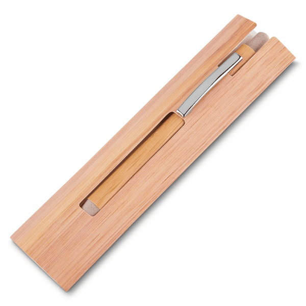 Caneta Personalizada Bambu - Foto 2