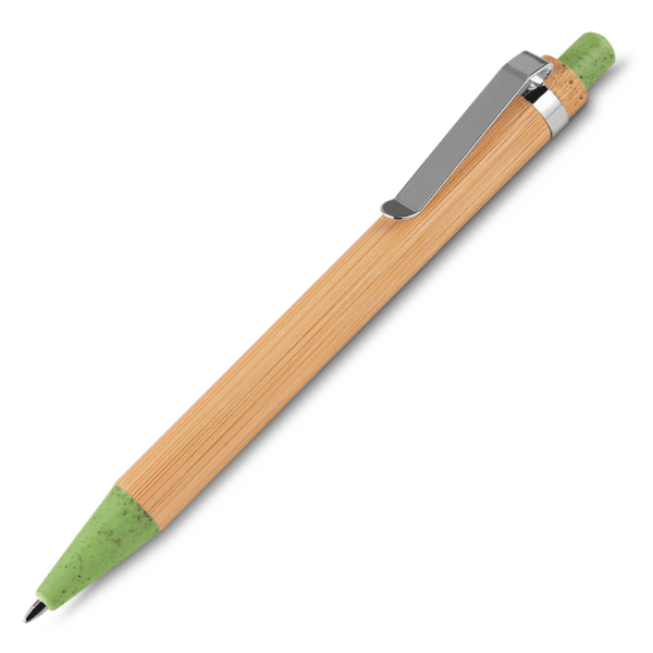 Caneta Personalizada Bambu Verde