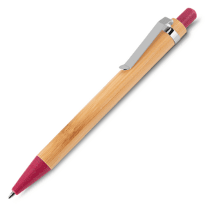 Caneta Personalizada Bambu Vermelho