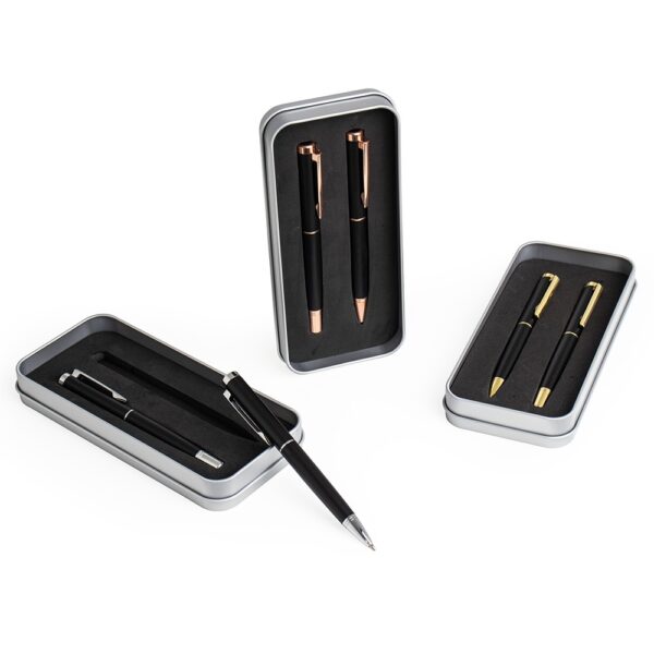 Caneta Personalizada Metal Kit Esferográfica Roller - Detalhe 1