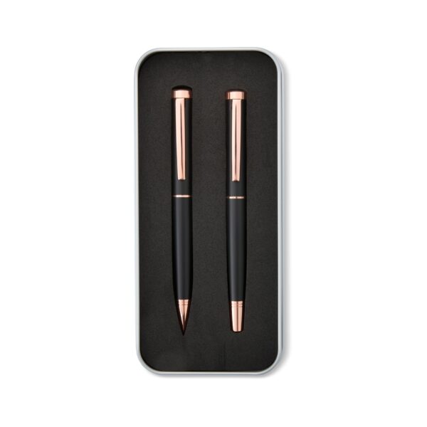 Caneta Personalizada Metal Kit Esferográfica Roller PRETO
