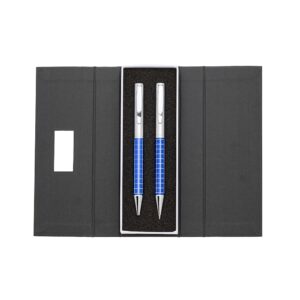 Caneta Personalizada Metal Kit Lapiseira AZUL