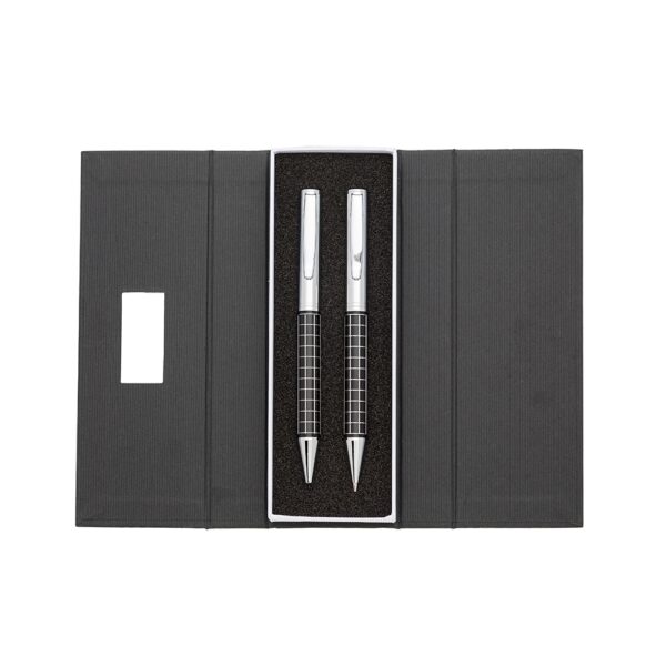 Caneta Personalizada Metal Kit Lapiseira PRETO