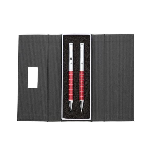 Caneta Personalizada Metal Kit Lapiseira VERMELHO