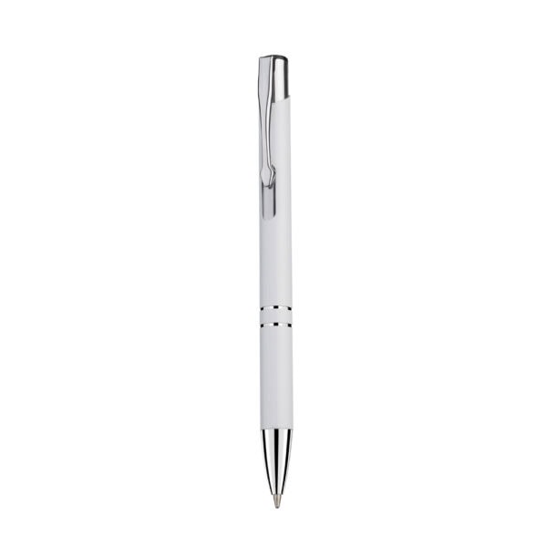 Caneta Personalizada Metálica Branco