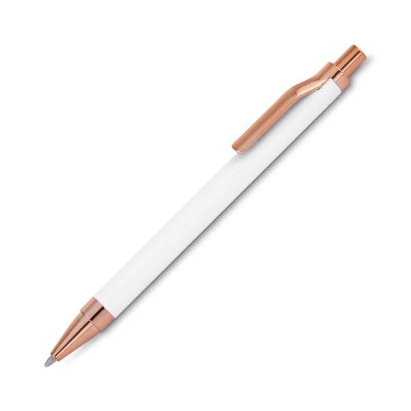 Caneta Personalizada Metálica Branco