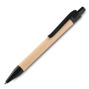 Caneta Personalizada Papel Kraft Preto