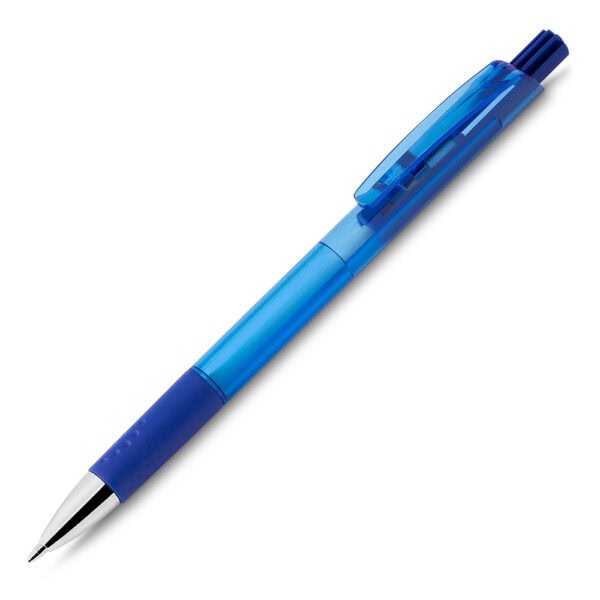 Caneta Plástica Personalizada Azul