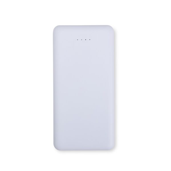 Carregador Portátil Personalizado Power Bank 10.000Mah Com Indicador LED BRANCO